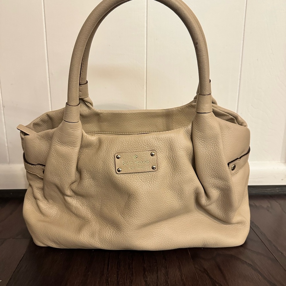 Kate Spade Beige Leather Shoulder Bag